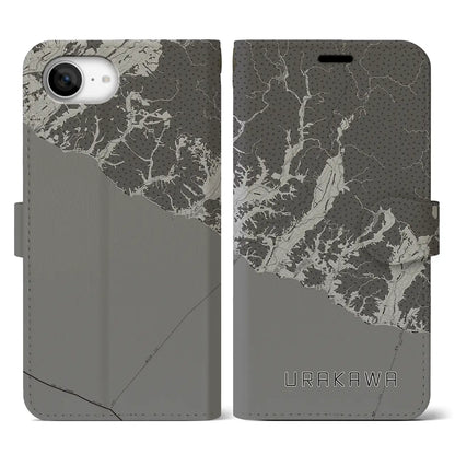 【浦河（北海道）】地図柄iPhoneケース（手帳タイプ）