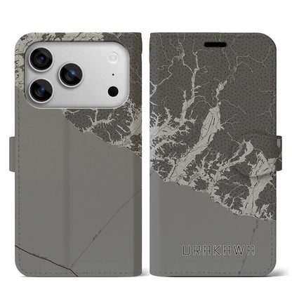 【浦河（北海道）】地図柄iPhoneケース（手帳タイプ）