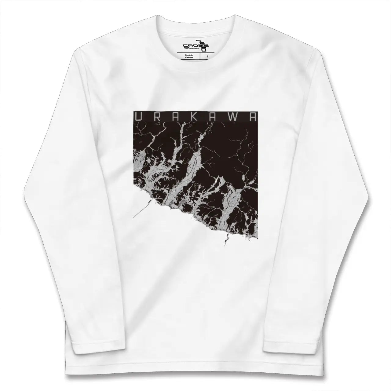 【浦河（北海道）】地図柄ロングスリーブTシャツ