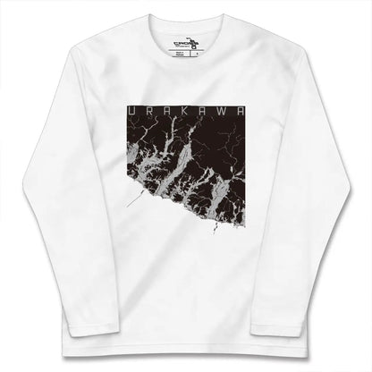 【浦河（北海道）】地図柄ロングスリーブTシャツ