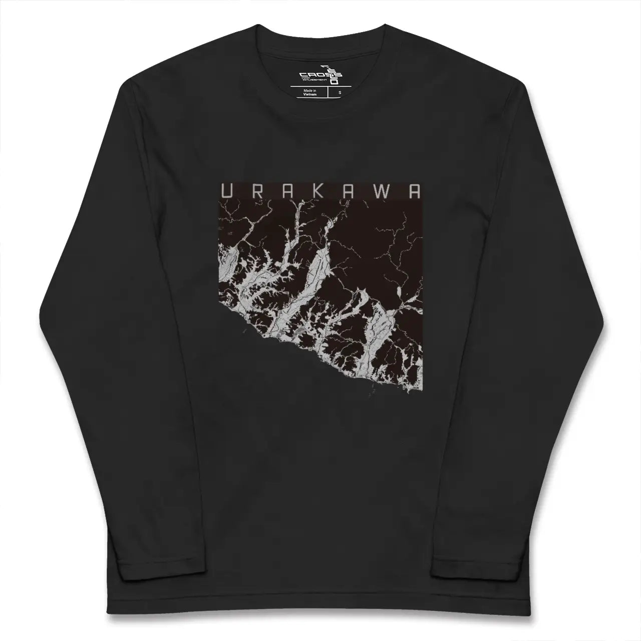 【浦河（北海道）】地図柄ロングスリーブTシャツ