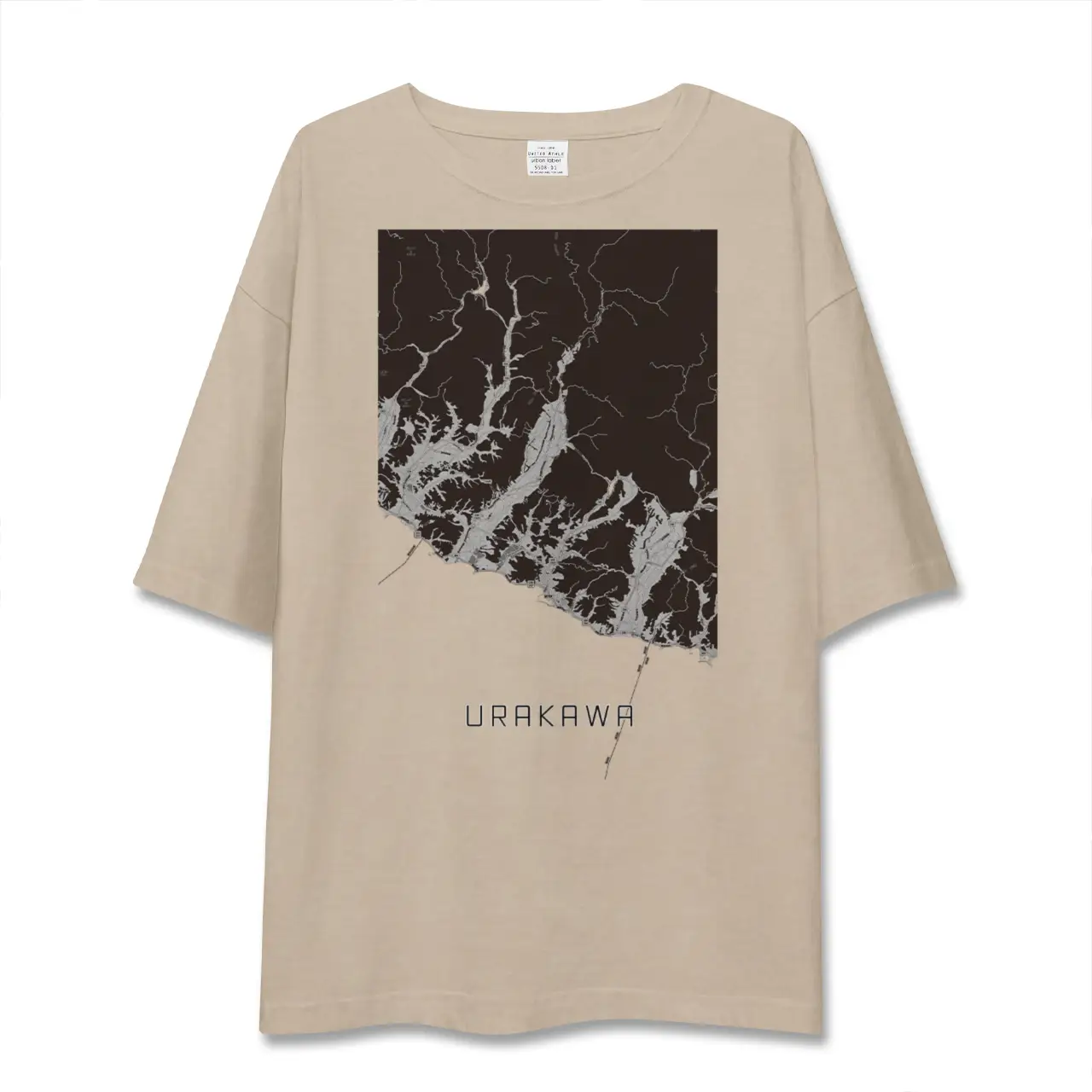 【浦河（北海道）】地図柄ビッグシルエットTシャツ