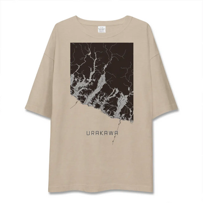 【浦河（北海道）】地図柄ビッグシルエットTシャツ