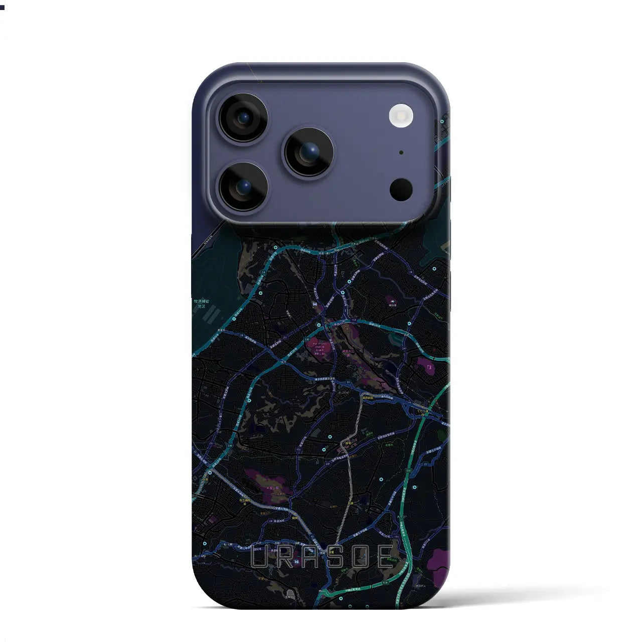 【浦添（沖縄県）】地図柄iPhoneケース（バックカバータイプ）