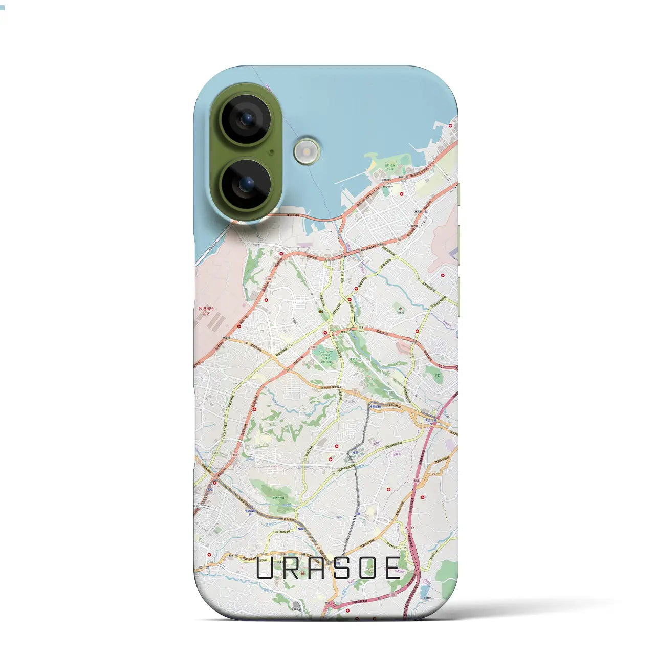 【浦添（沖縄県）】地図柄iPhoneケース（バックカバータイプ）ナチュラル・iPhone 17 Pro Max 用