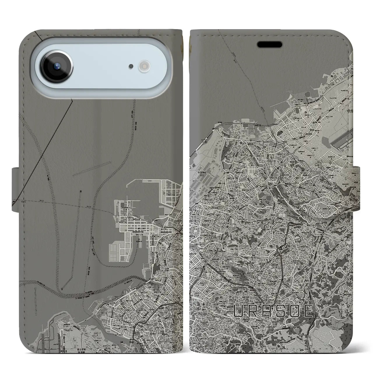 【浦添（沖縄県）】地図柄iPhoneケース（手帳タイプ）