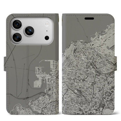 【浦添（沖縄県）】地図柄iPhoneケース（手帳タイプ）