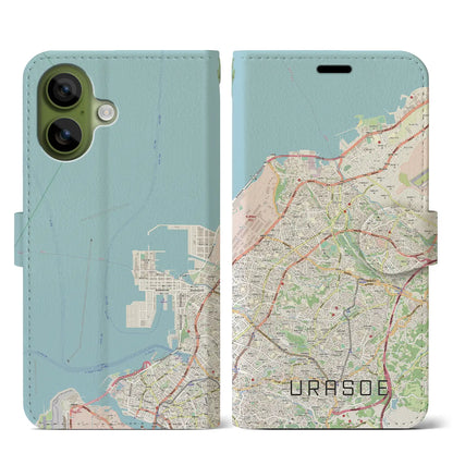 【浦添（沖縄県）】地図柄iPhoneケース（手帳タイプ）