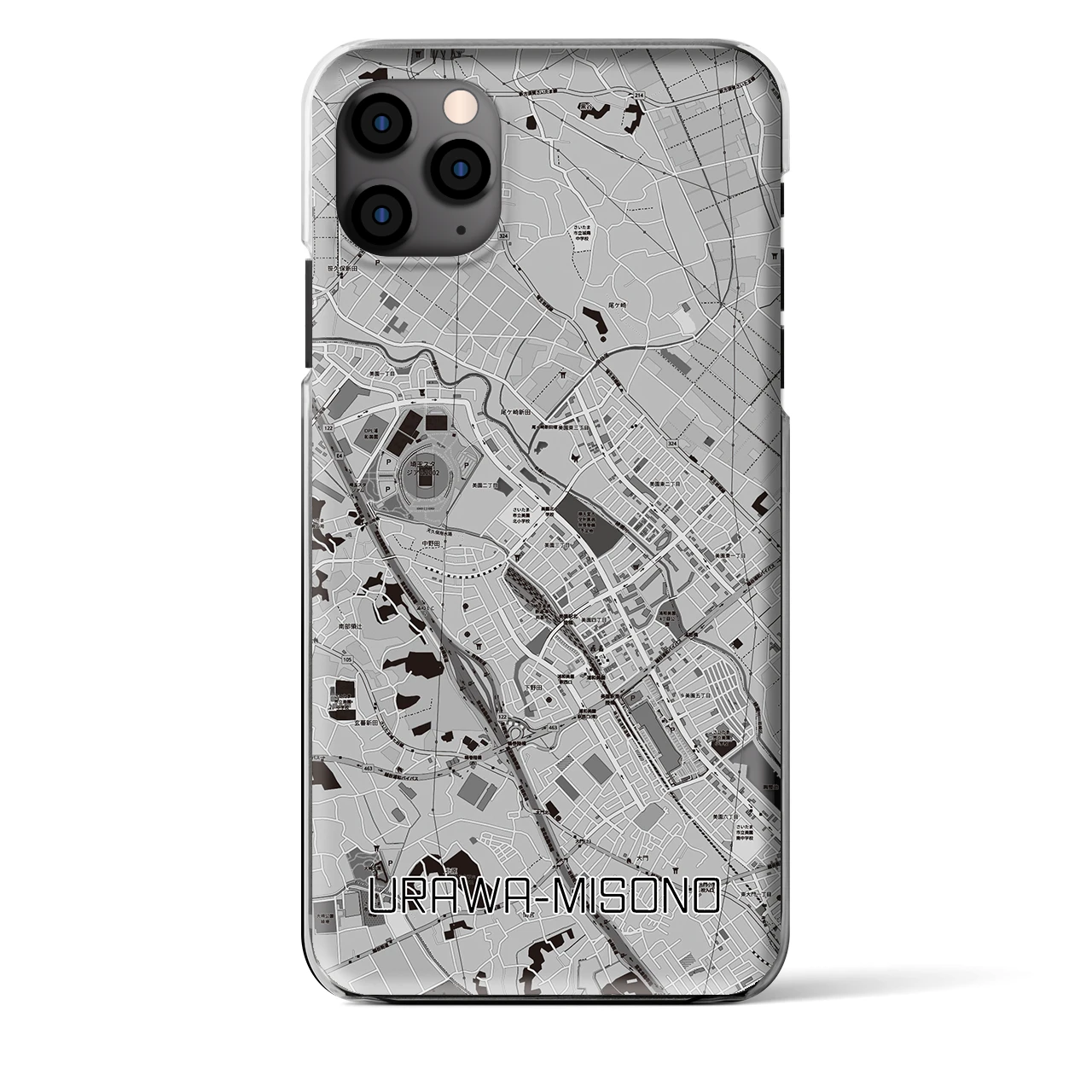 【浦和美園2（埼玉県）】地図柄iPhoneケース（クリアタイプ）