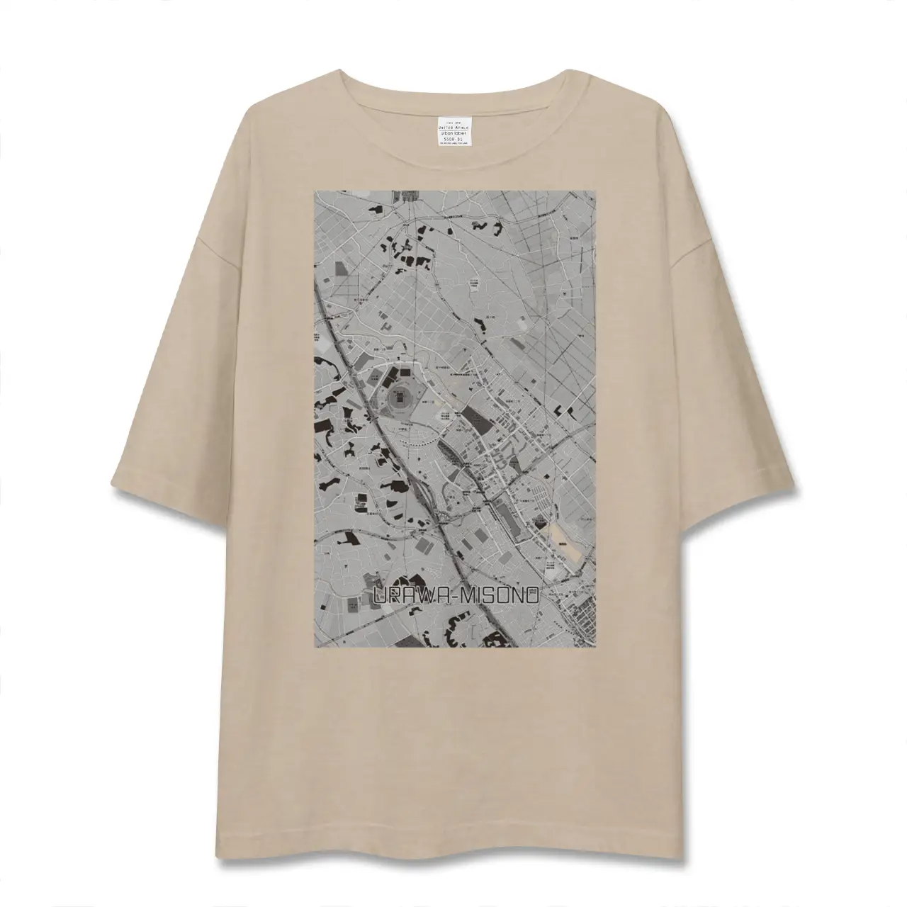 【浦和美園2（埼玉県）】地図柄ビッグシルエットTシャツ