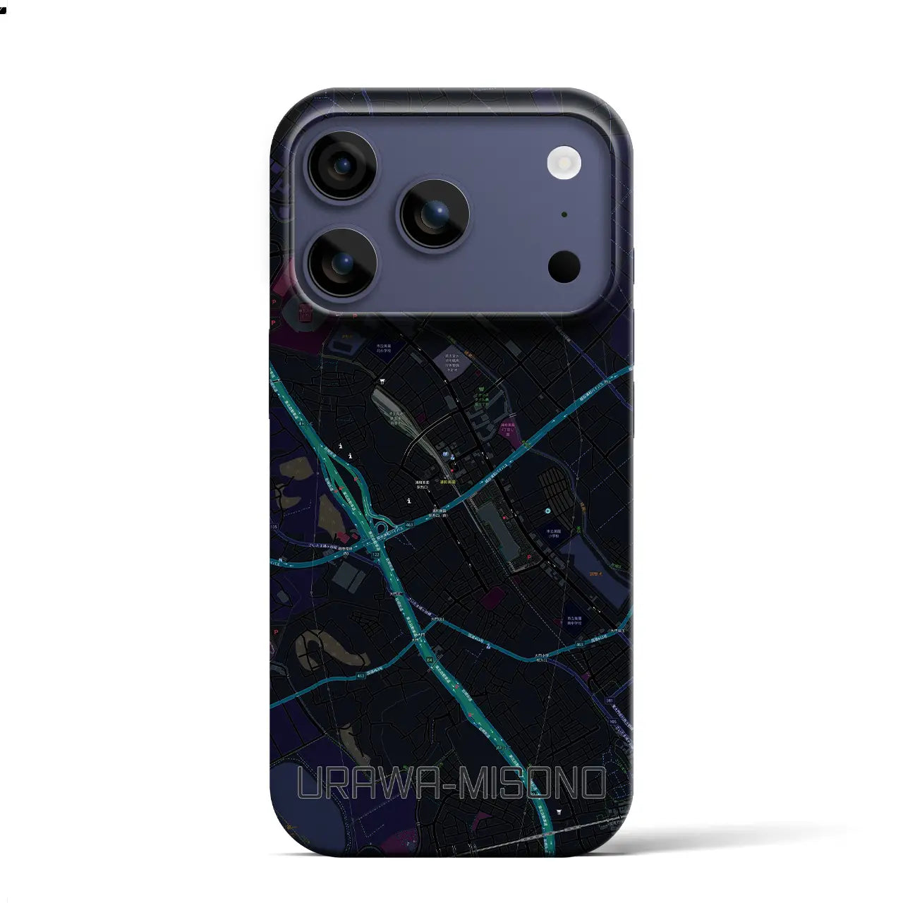 【浦和美園（埼玉県）】地図柄iPhoneケース（バックカバータイプ）