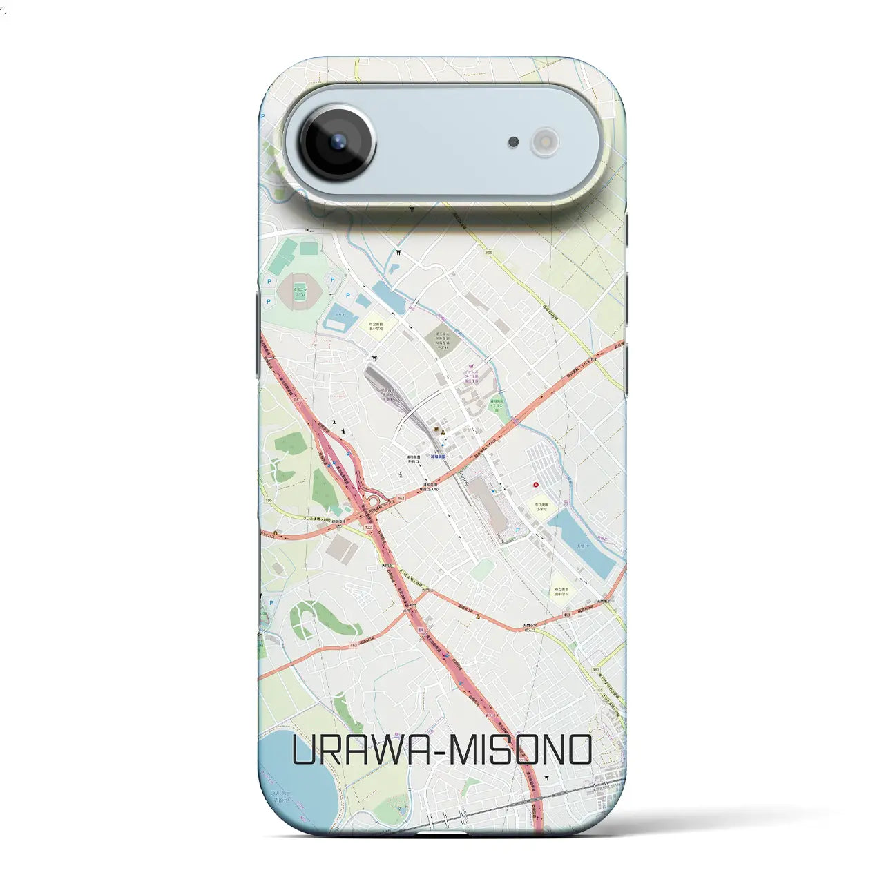 【浦和美園（埼玉県）】地図柄iPhoneケース（バックカバータイプ）