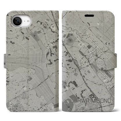 【浦和美園（埼玉県）】地図柄iPhoneケース（手帳タイプ）