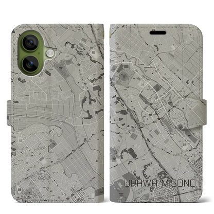 【浦和美園（埼玉県）】地図柄iPhoneケース（手帳タイプ）