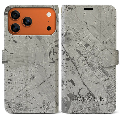 【浦和美園（埼玉県）】地図柄iPhoneケース（手帳タイプ）