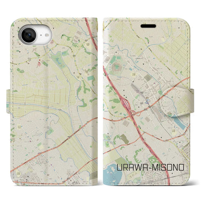 【浦和美園（埼玉県）】地図柄iPhoneケース（手帳タイプ）