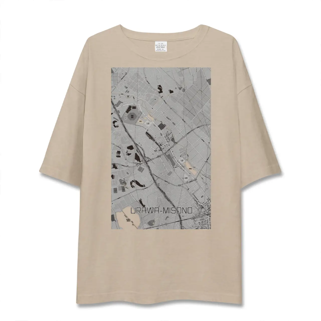 【浦和美園（埼玉県）】地図柄ビッグシルエットTシャツ