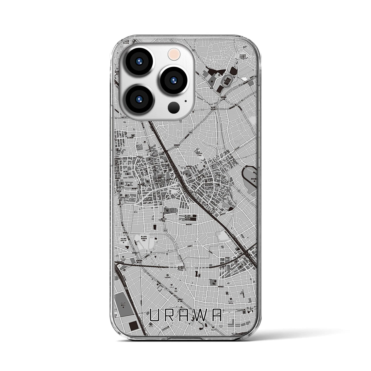 【浦和（埼玉県）】地図柄iPhoneケース（クリアタイプ）