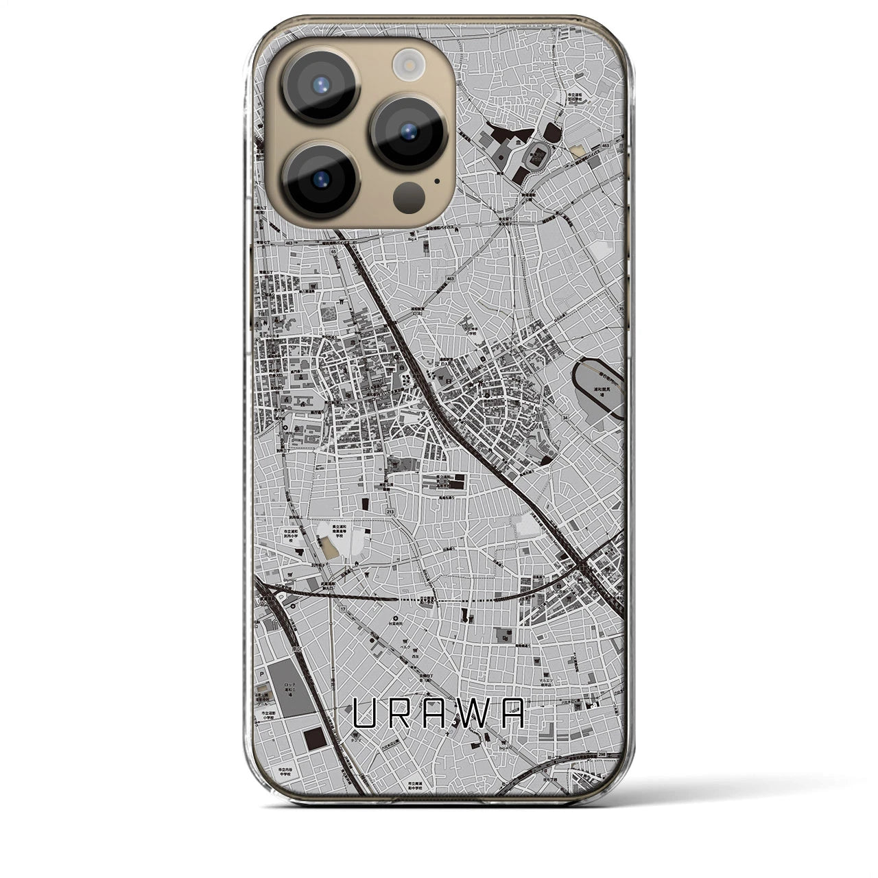 【浦和（埼玉県）】地図柄iPhoneケース（クリアタイプ）