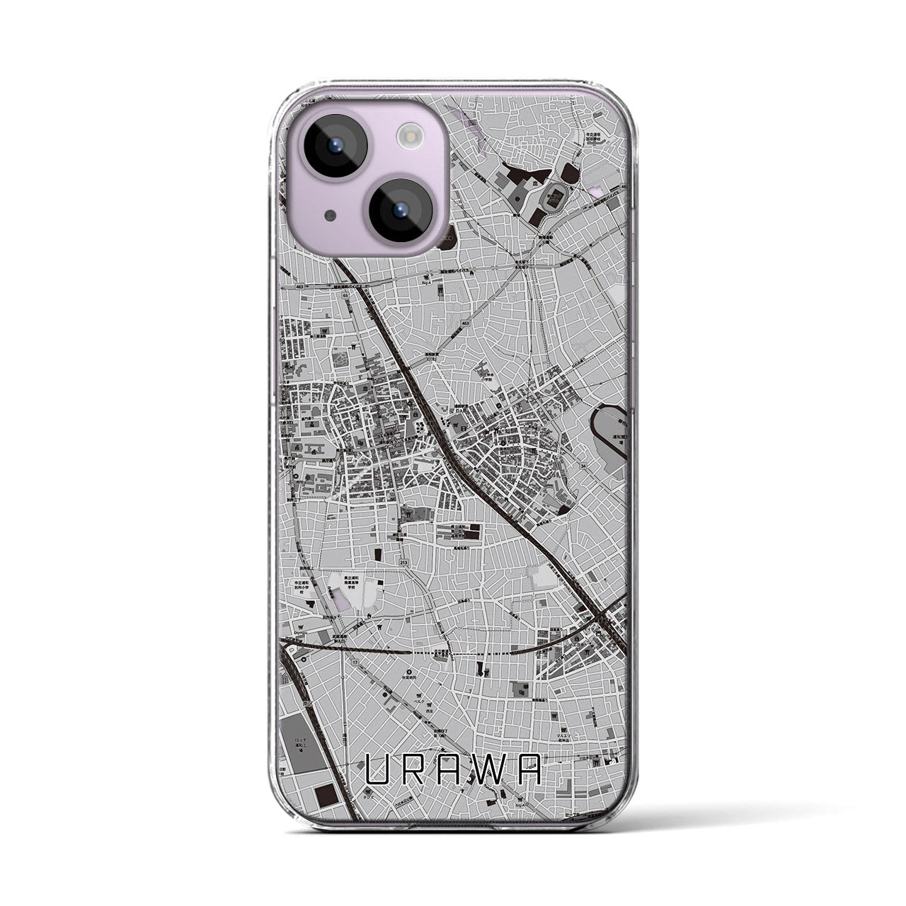 【浦和（埼玉県）】地図柄iPhoneケース（クリアタイプ）