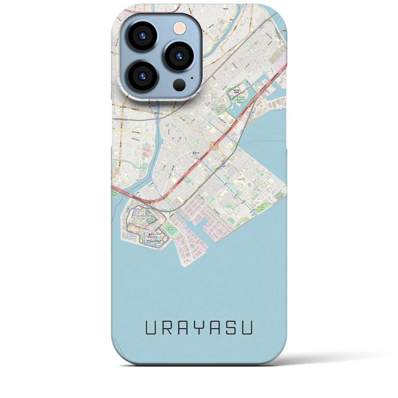 【浦安2（千葉県）】地図柄iPhoneケース（バックカバータイプ）