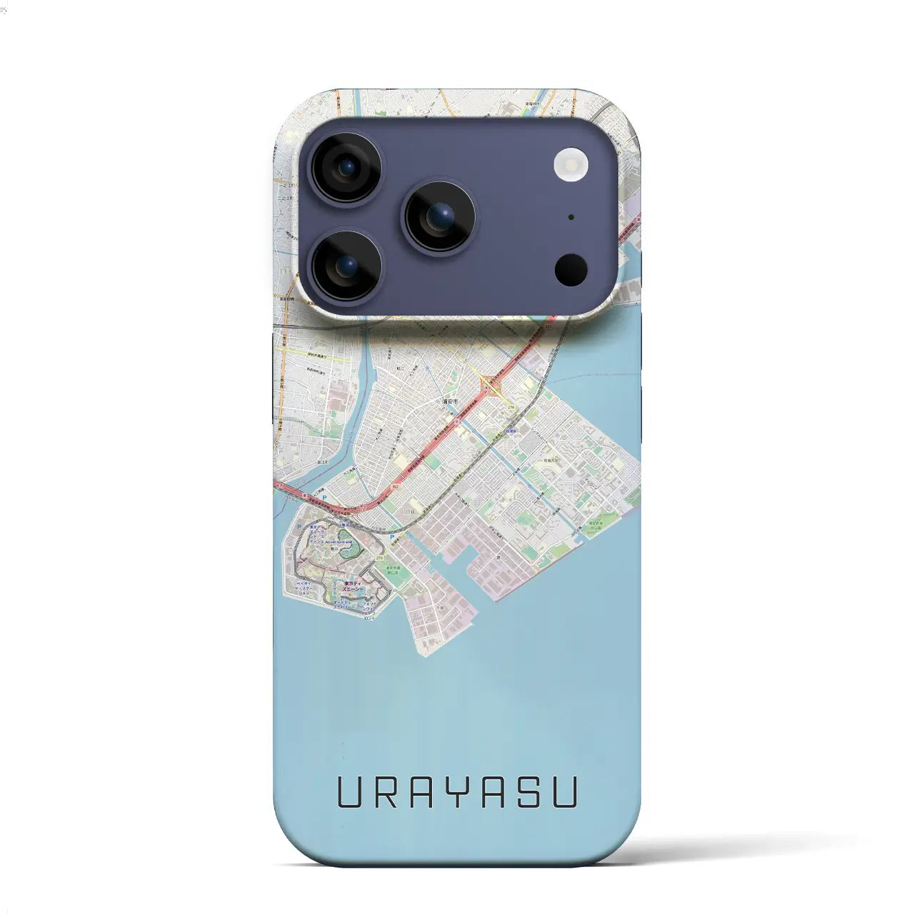 【浦安2（千葉県）】地図柄iPhoneケース（バックカバータイプ）