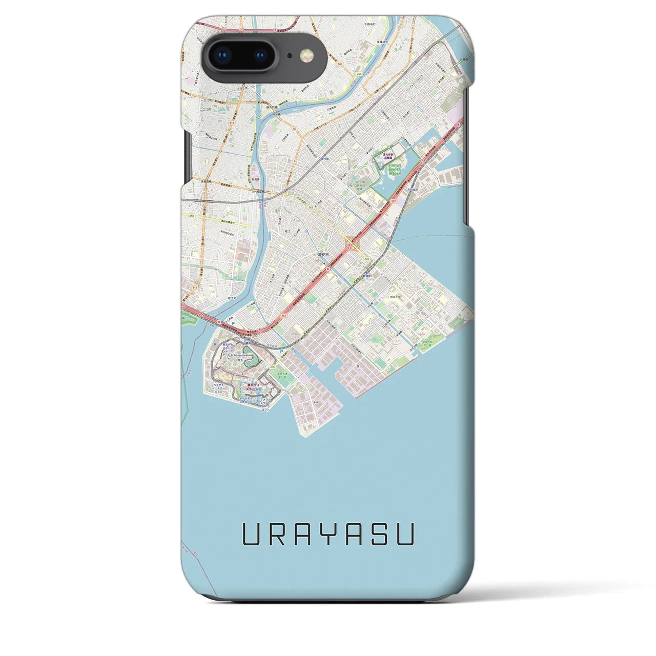 【浦安2（千葉県）】地図柄iPhoneケース（バックカバータイプ）