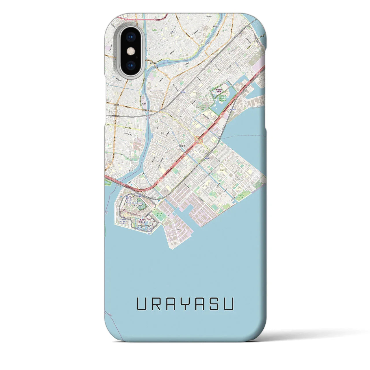 【浦安2（千葉県）】地図柄iPhoneケース（バックカバータイプ）