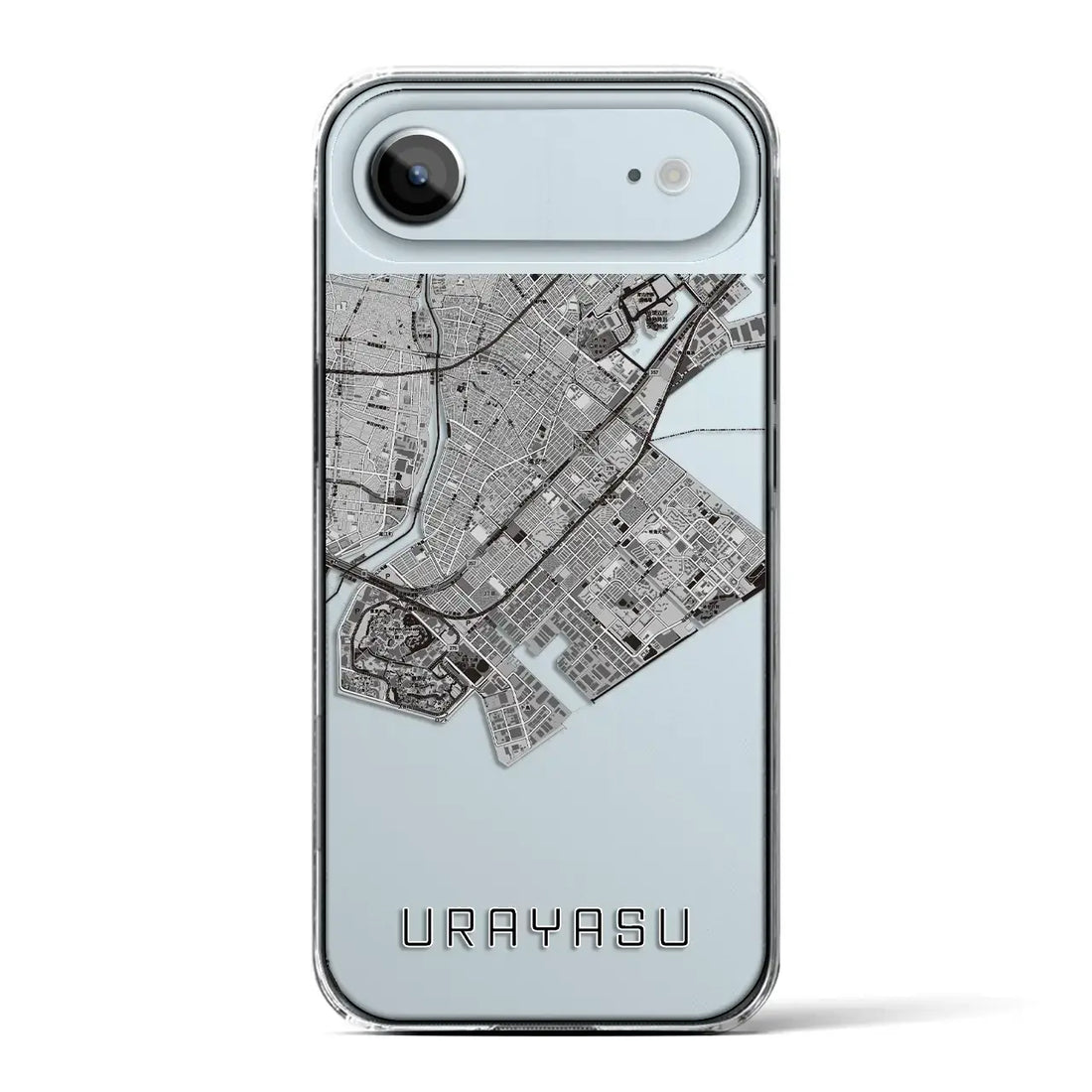 【浦安2（千葉県）】地図柄iPhoneケース（クリアタイプ）モノトーン・iPhone 17 Pro Max 用