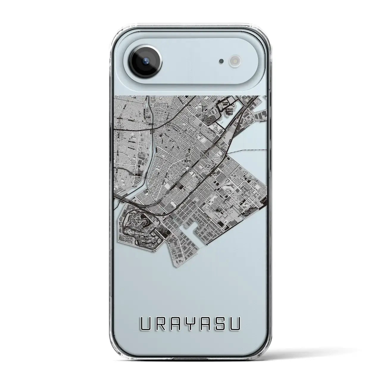 【浦安2（千葉県）】地図柄iPhoneケース（クリアタイプ）モノトーン・iPhone 17 Pro Max 用