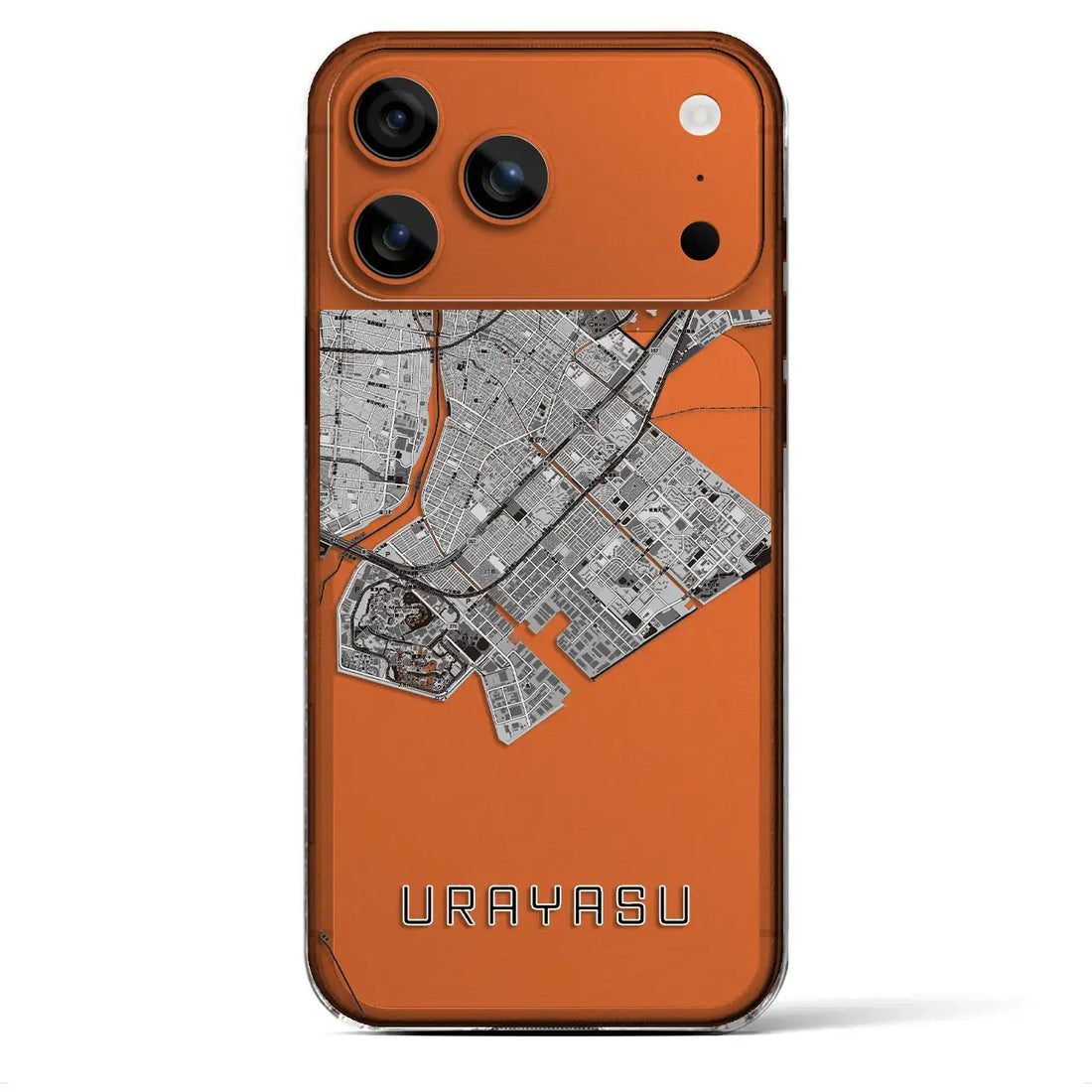【浦安2（千葉県）】地図柄iPhoneケース（クリアタイプ）