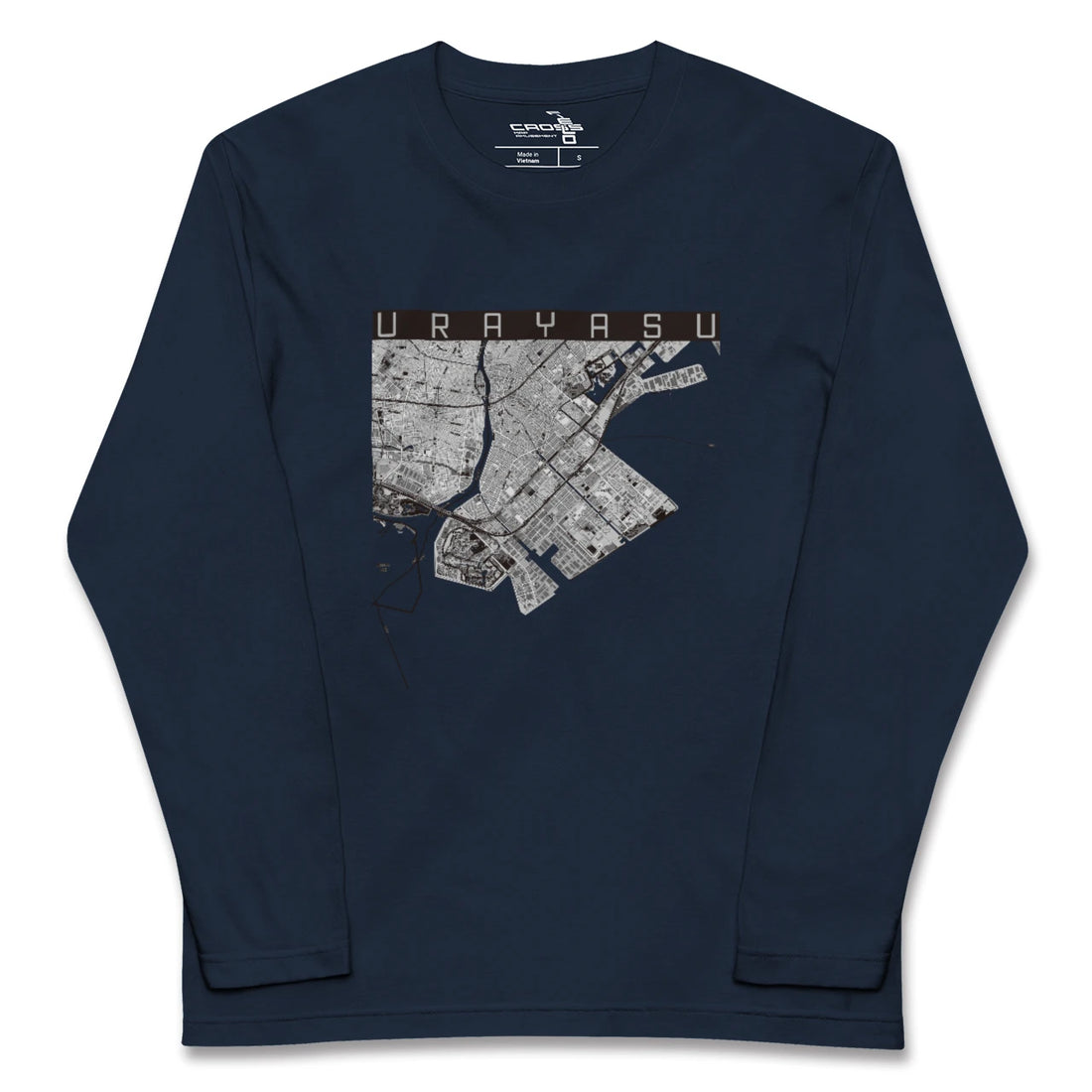 【浦安2（千葉県）】地図柄ロングスリーブTシャツ