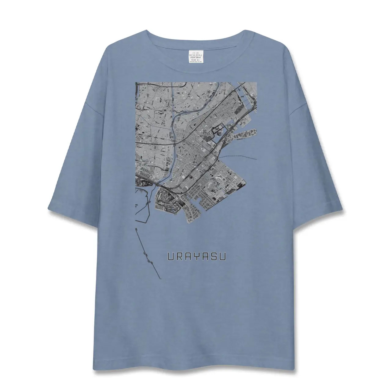 【浦安2（千葉県）】地図柄ビッグシルエットTシャツ
