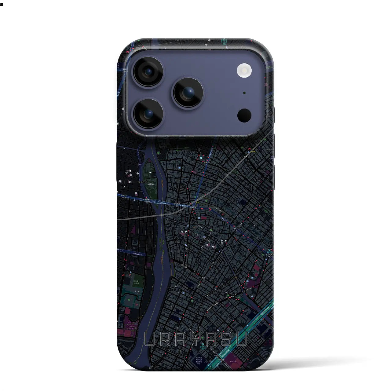 【浦安（千葉県）】地図柄iPhoneケース（バックカバータイプ）