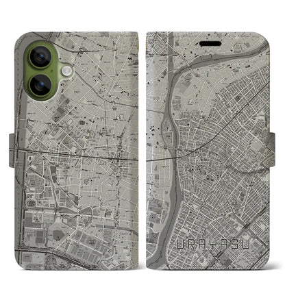 【浦安（千葉県）】地図柄iPhoneケース（手帳タイプ）