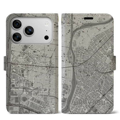 【浦安（千葉県）】地図柄iPhoneケース（手帳タイプ）