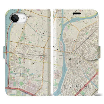 【浦安（千葉県）】地図柄iPhoneケース（手帳タイプ）