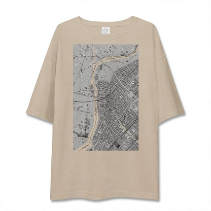 【浦安（千葉県）】地図柄ビッグシルエットTシャツ
