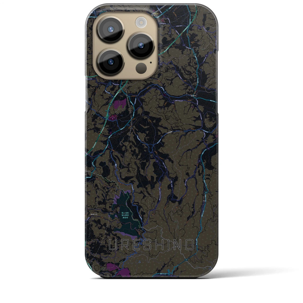 【嬉野（佐賀県）】地図柄iPhoneケース（バックカバータイプ）