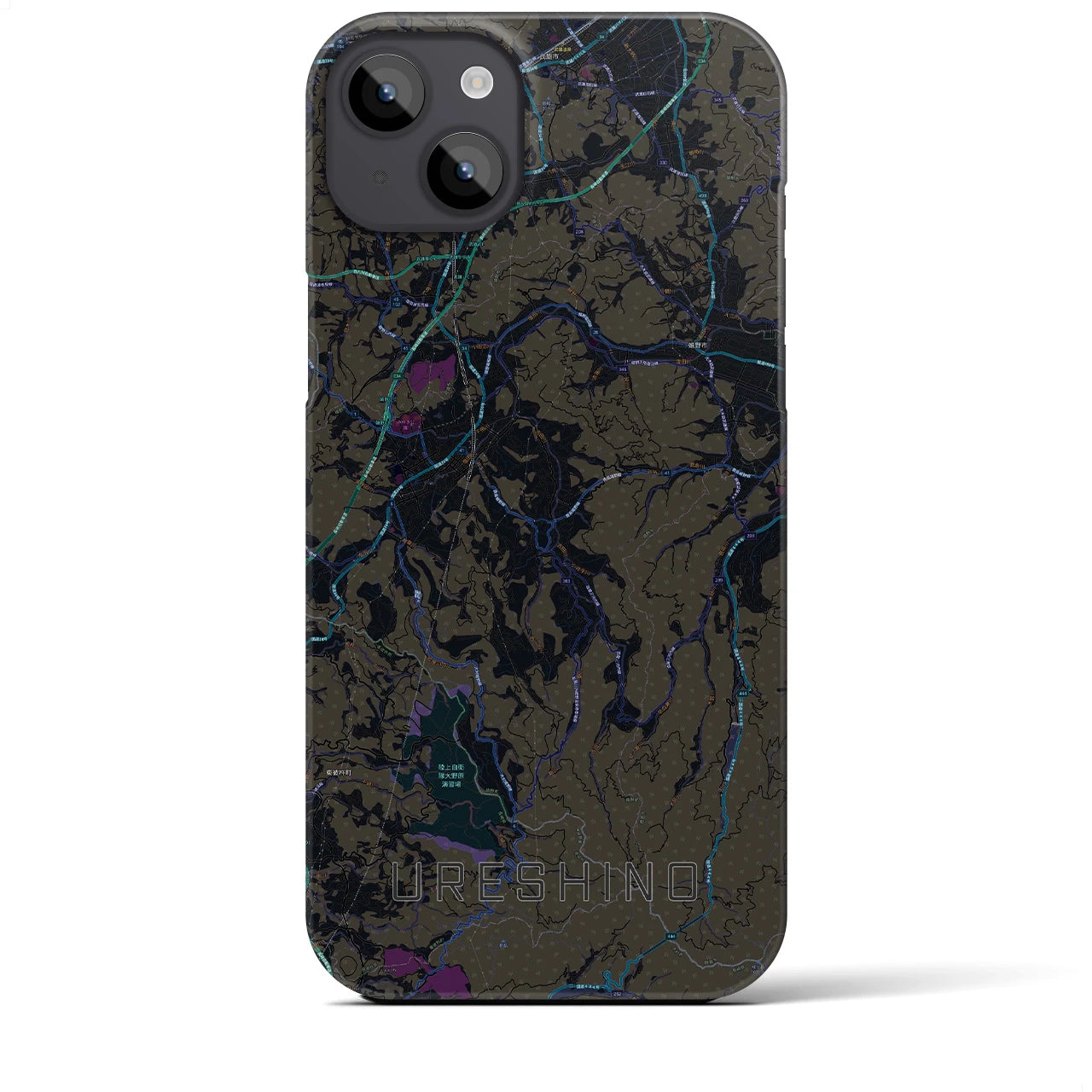 【嬉野（佐賀県）】地図柄iPhoneケース（バックカバータイプ）