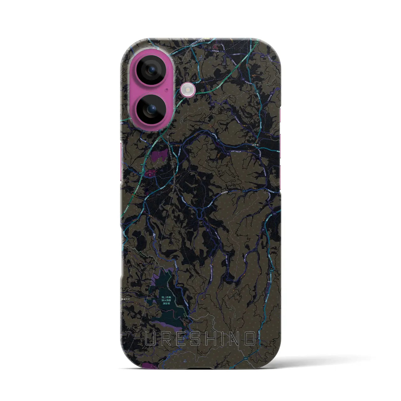 【嬉野（佐賀県）】地図柄iPhoneケース（バックカバータイプ）