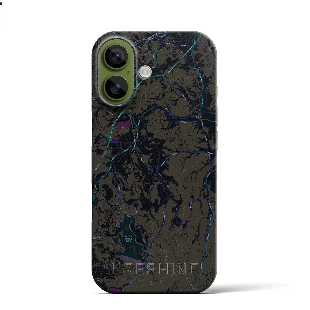 【嬉野（佐賀県）】地図柄iPhoneケース（バックカバータイプ）