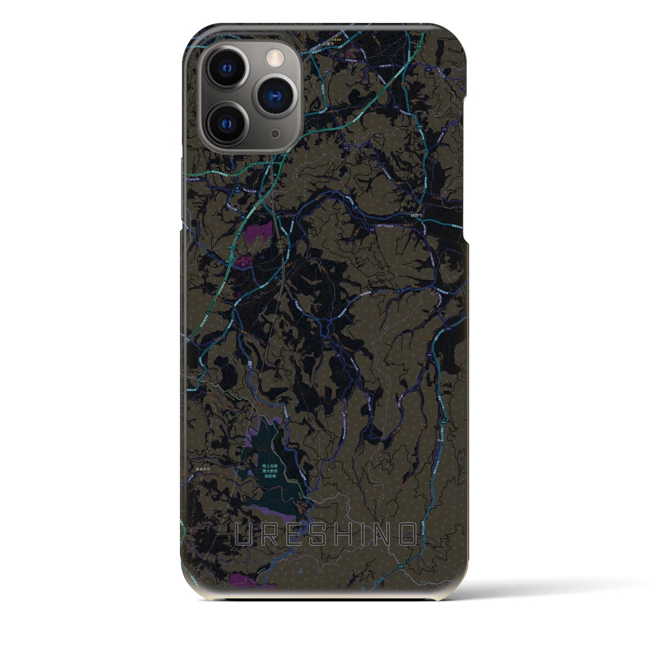 【嬉野（佐賀県）】地図柄iPhoneケース（バックカバータイプ）