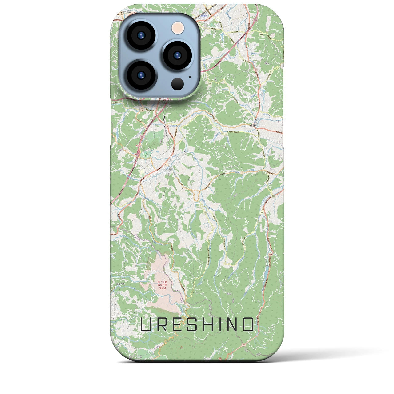 【嬉野（佐賀県）】地図柄iPhoneケース（バックカバータイプ）