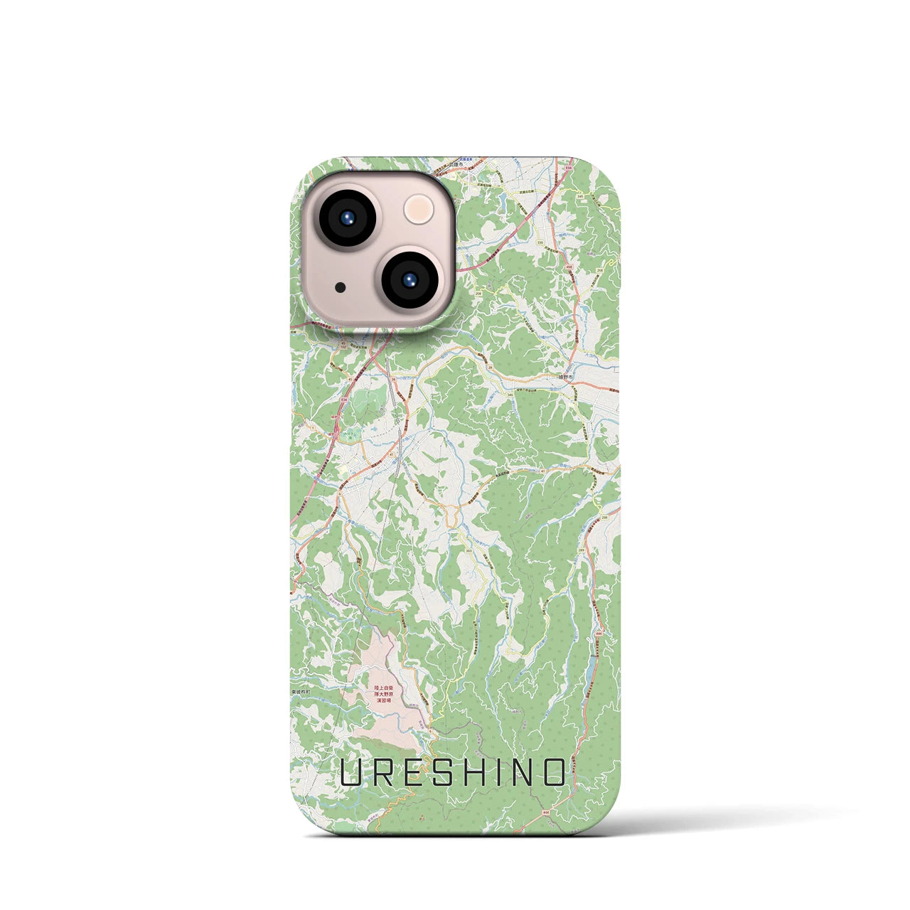 【嬉野（佐賀県）】地図柄iPhoneケース（バックカバータイプ）