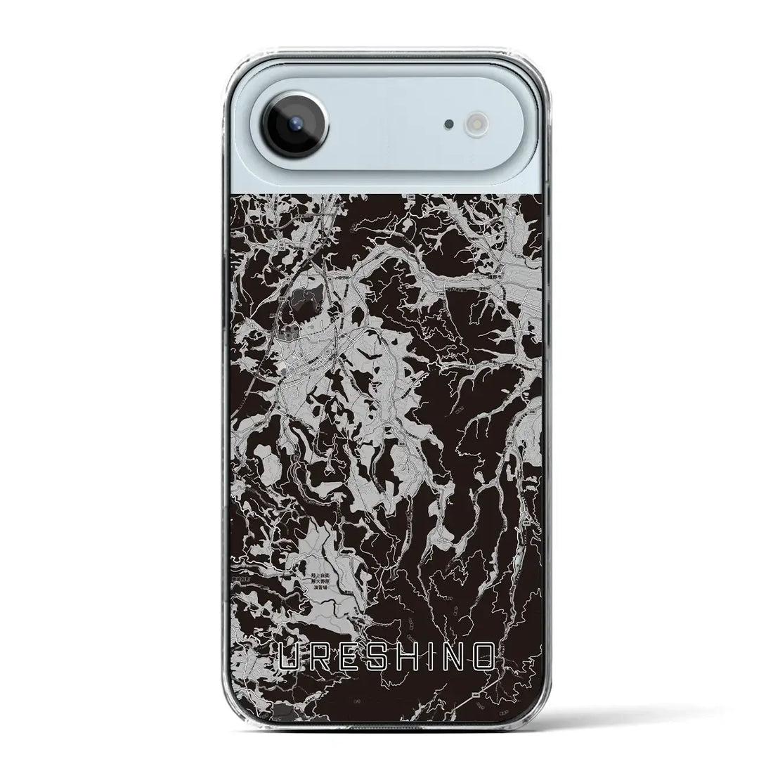 【嬉野(佐賀県)】地図柄iPhoneケース(クリアタイプ)モノトーン・iPhone 17 Pro Max 用