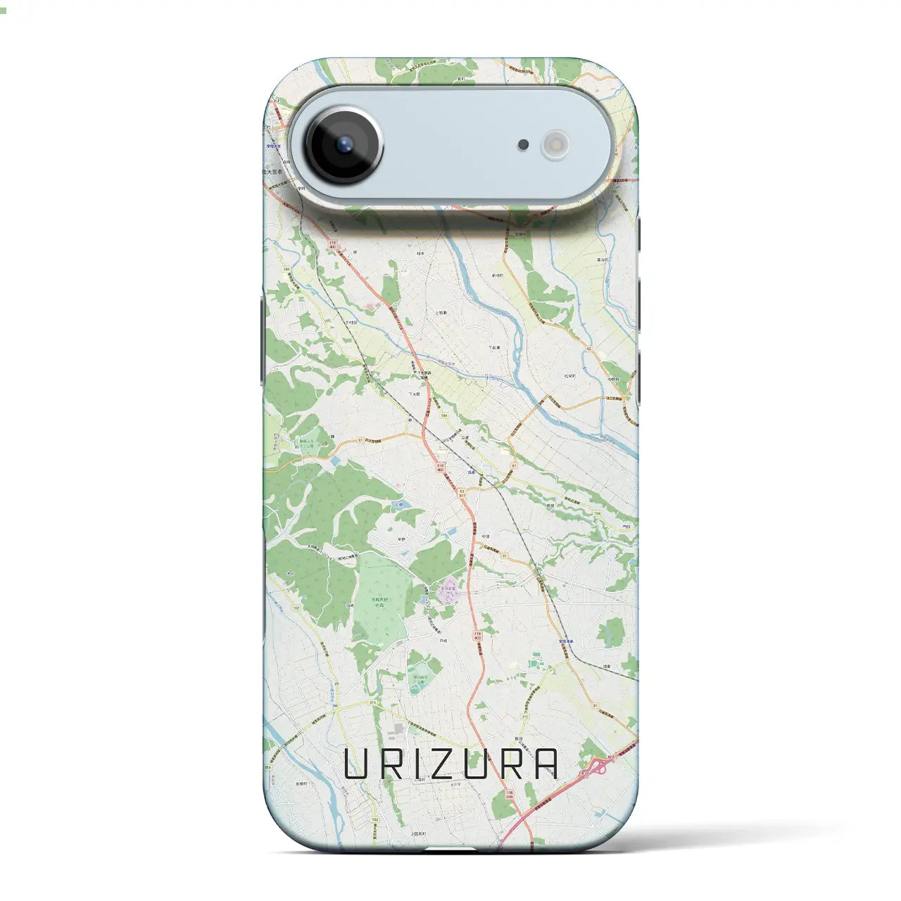 【瓜連（茨城県）】地図柄iPhoneケース（バックカバータイプ）