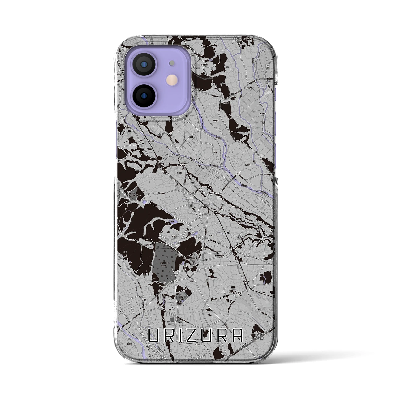 【瓜連（茨城県）】地図柄iPhoneケース（クリアタイプ）