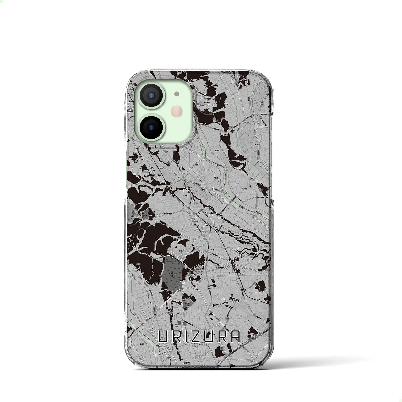 【瓜連（茨城県）】地図柄iPhoneケース（クリアタイプ）