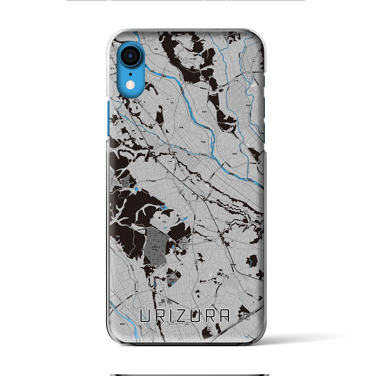 【瓜連（茨城県）】地図柄iPhoneケース（クリアタイプ）